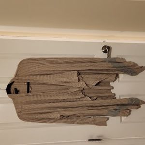 Lane Bryant 22/24 tan and Grey asymmetrical lightweight sweater